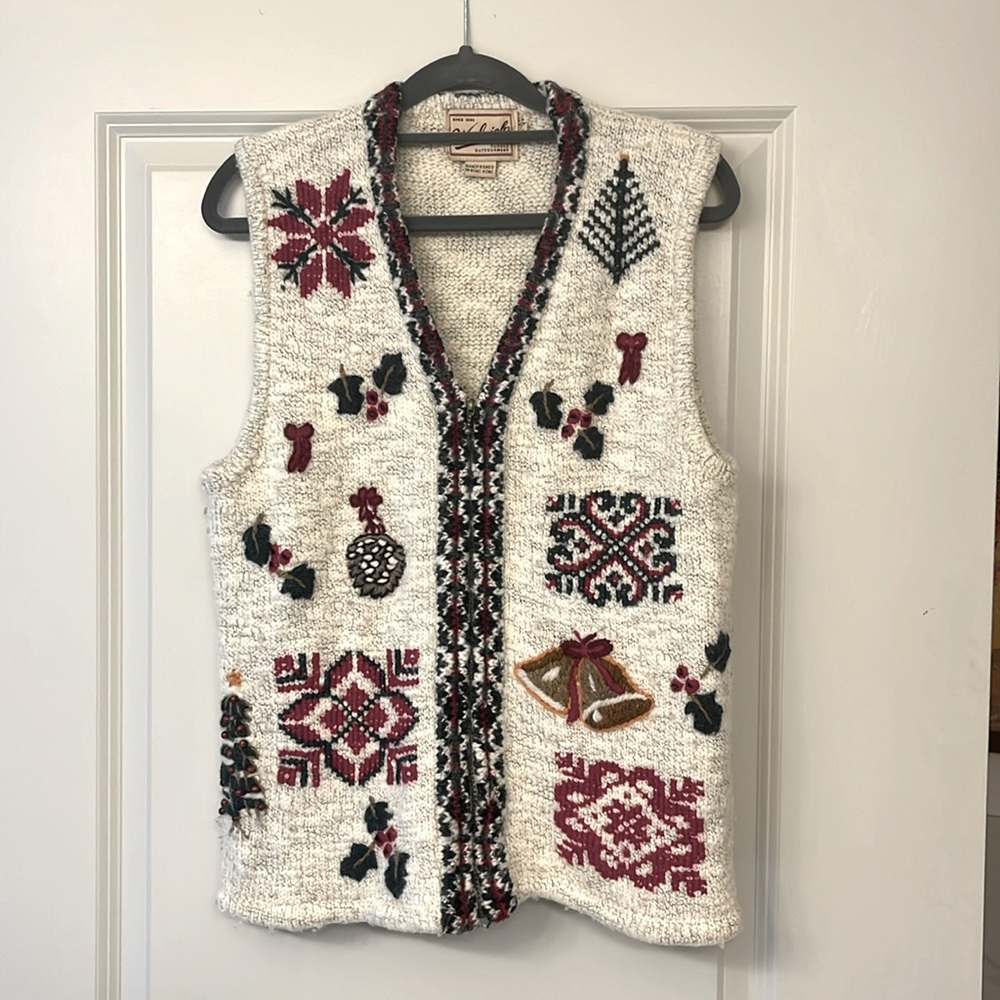 Christmas wool sweater vest
